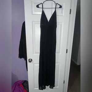 Elegant Black Halter Dress